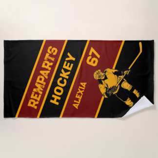 Serviette de plage de hockey personnalisée