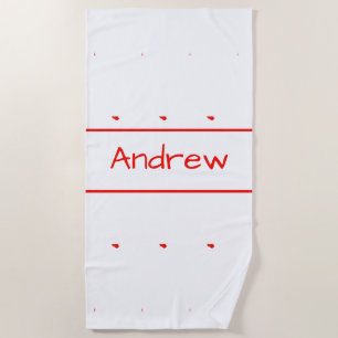 Serviette de plage de homard personnalisée