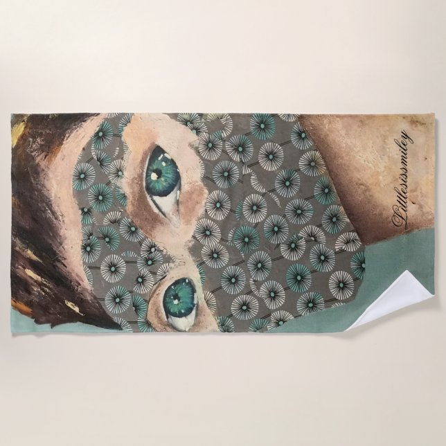 Serviette de plage de la femme masquée (Devant)