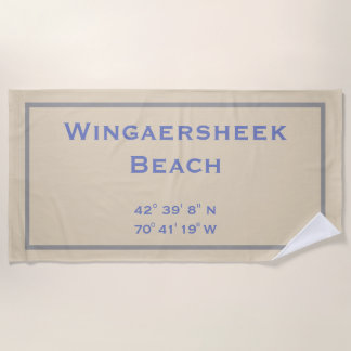 Serviette de plage de longitude/latitude de plage