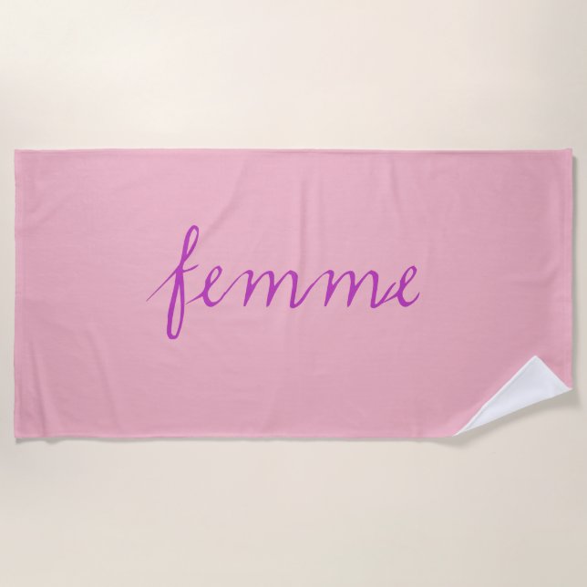 Serviette de plage de lune de miel femme (Devant)