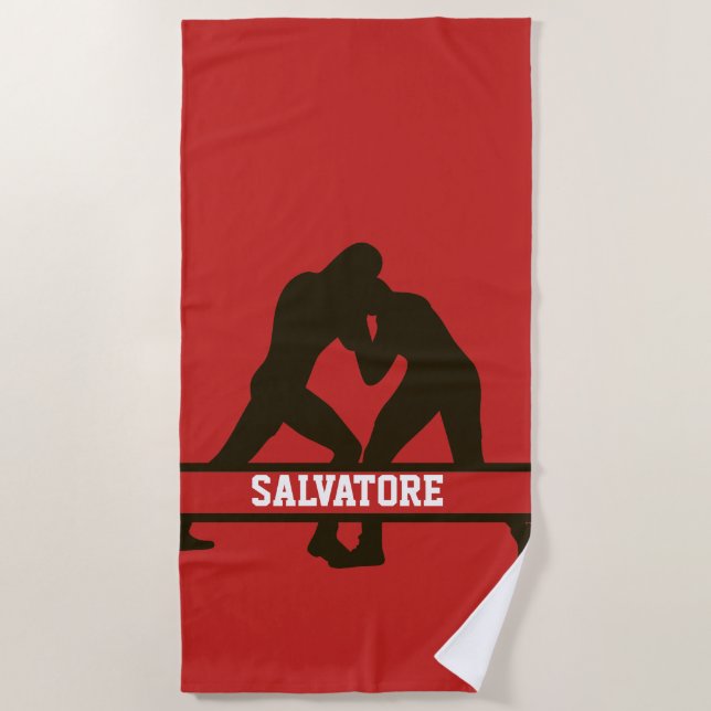 Serviette de plage de lutte personnalisée (Devant)