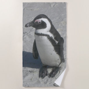 Serviette de plage de marche mignonne de pingouin