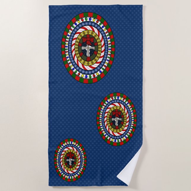 Serviette de plage de Noël (Devant)