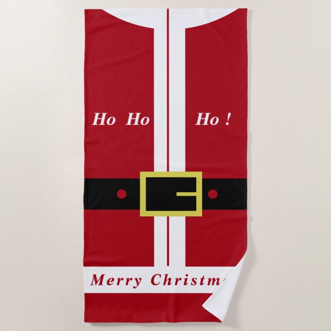 Serviette de plage de Noël Santa Claus (Devant)