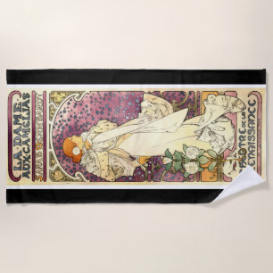 Serviette de plage de Nouveau Mucha Sarah