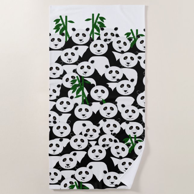 Serviette de plage de Pandas (Devant)
