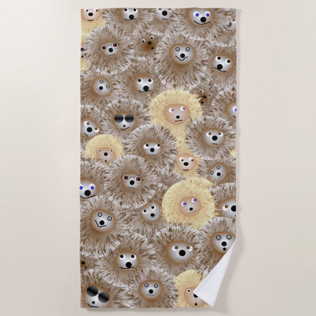 Serviette de plage de partie de hérisson (Devant)