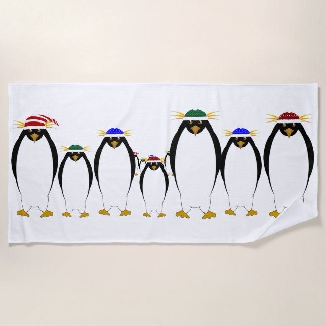 Serviette de plage de Penguins (Devant)