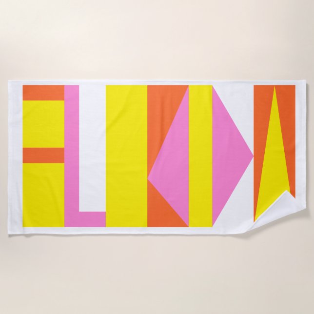 Serviette de plage de qualité BurkayCouture "Flori (Devant)