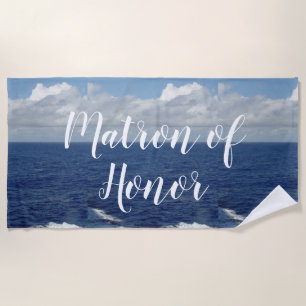 Serviette de plage de ressacs de dame de honneur