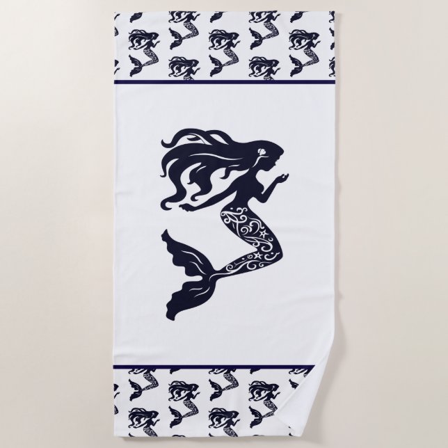 Serviette de plage de sirène (Devant)