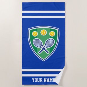 Serviette de plage de tennis personnalisée avec lo