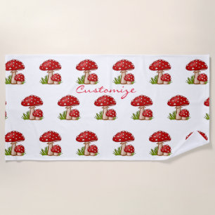 Serviette de plage de Thunder_Cove, aux champignon