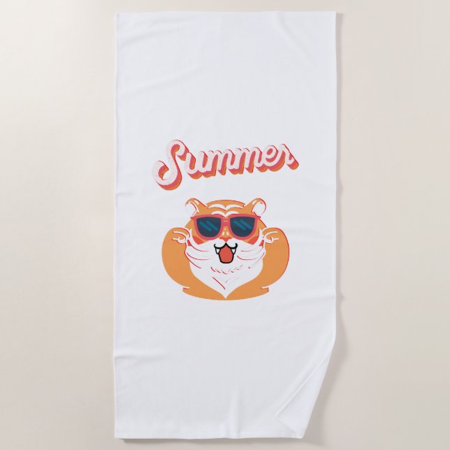 Serviette de plage de Tiger (Devant)