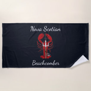 Serviette de plage de vague déferlante de homard