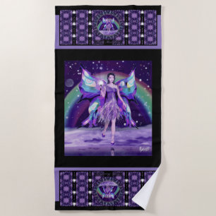 Serviette de plage de violet Rain fairy