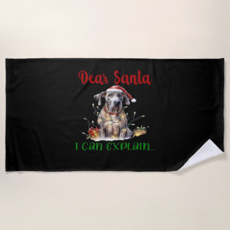 Serviette De Plage Dear Santa I Can Explain Great Dane Essential T-Sh