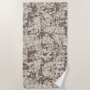 Serviette De Plage Décor de camouflage de Digitals de style de désert