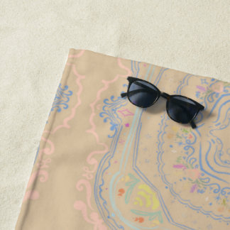 Serviette De Plage Décor de jardin féerique rustique modèle de carrea