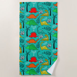 Serviette De Plage Décoration de nurserie de dinosaures pour petits e