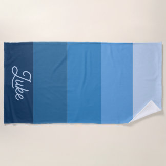 Serviette De Plage Dégradé ombré bleu