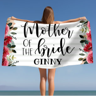 Serviette De Plage Demoiselle d'honneur de la mère de la mariée Perso