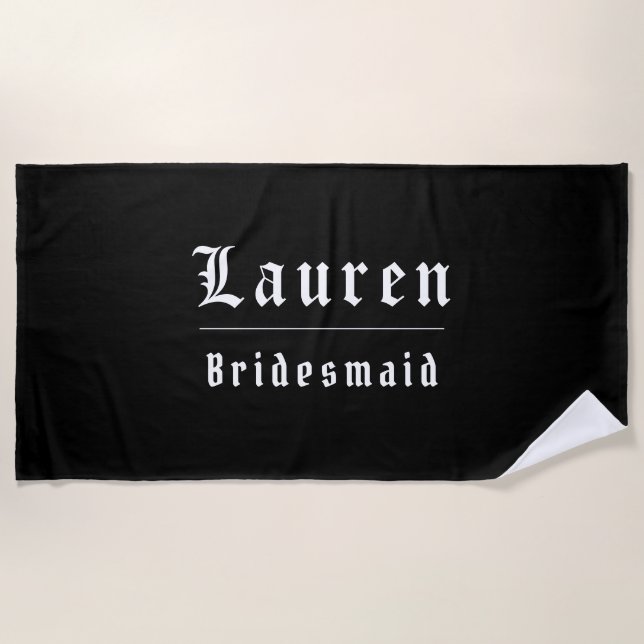 Serviette de plage Demoiselle d'honneur gothique l (Devant)