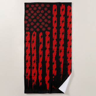 Serviette De Plage Demon Flag