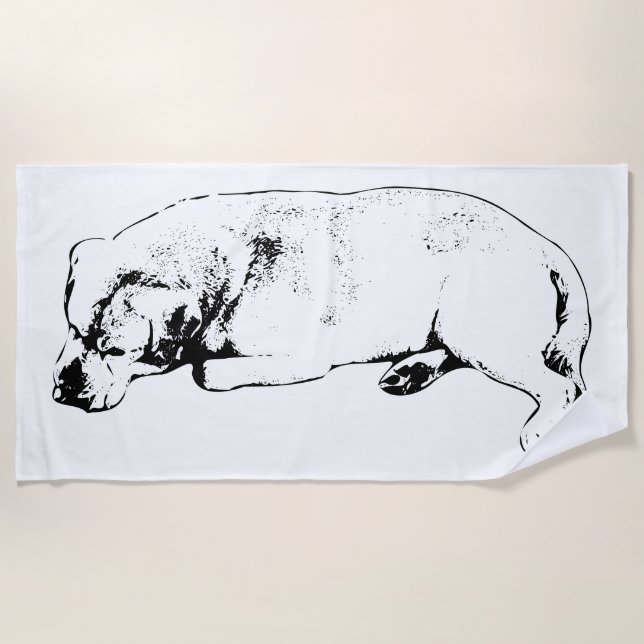 Serviette De Plage Dérive, ne te dépêche pas (Devant)