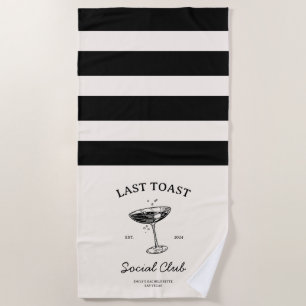 Serviette De Plage Dernier toast Social Club Bachelorette Party Merch
