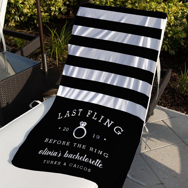 Serviette De Plage Dernière Fling avant la Bachelorette de la Ring (Créateur téléchargé)