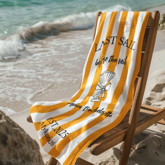 Serviette De Plage Dernière Voile Avant Le Voile | Citrus Jaune Nauti (Créateur téléchargé)
