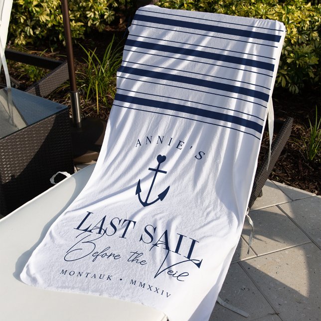 Serviette De Plage Dernière voile avant le voile de la future mariée  (Créateur téléchargé)