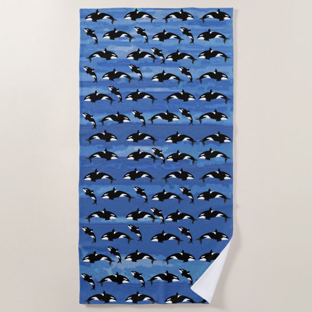 Serviette de plage des Orcas (Devant)