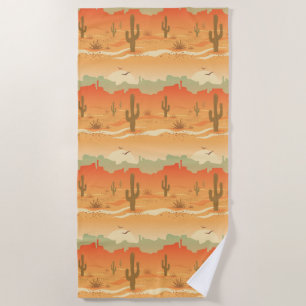 Serviette De Plage Desert Cactus Southwest Design Beach Towne