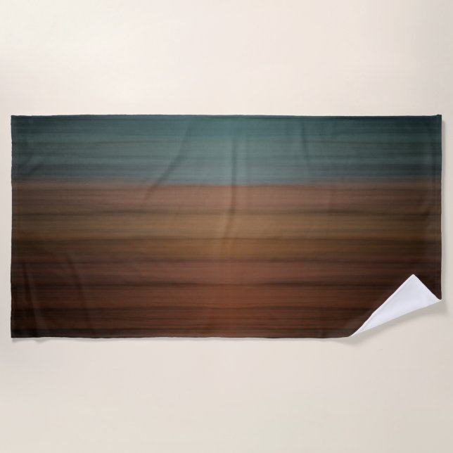 Serviette De Plage Désert Peint Sud-Ouest Faux Wood (Devant)