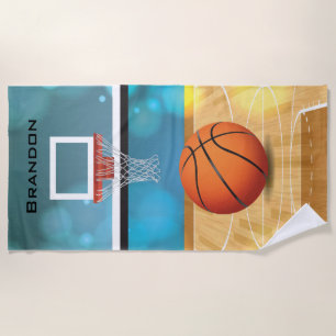 Serviette de plage design de basket-ball