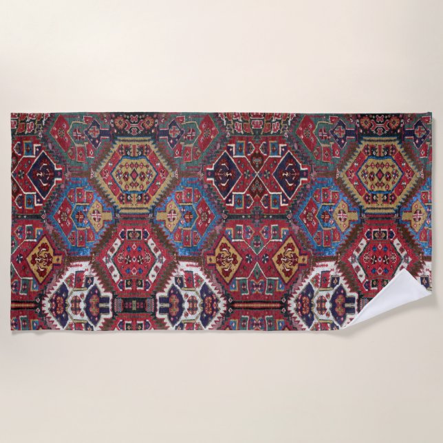 Serviette de plage design en tapis oriental (Devant)