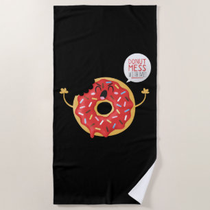 Serviette De Plage Désordre frais de beignet de garçons de patineur