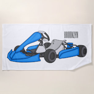 Serviette De Plage dessin animé de Kart racing