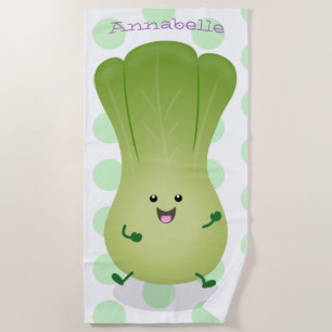 Serviette De Plage dessin animé mignon de bok choy