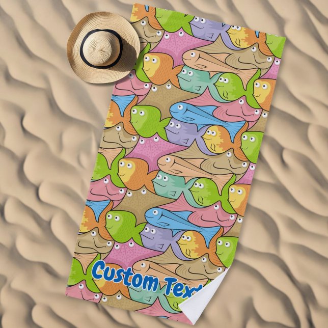 Serviette de plage dessin animé poissons (Créateur téléchargé)