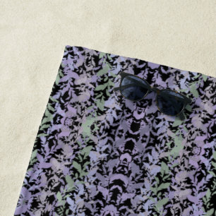 Serviette De Plage Dessin de motif de vigne rampante feuillue avec pa