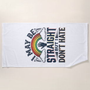 Serviette De Plage Dessin vectoriel vintage de fierté arc-en-ciel d'a
