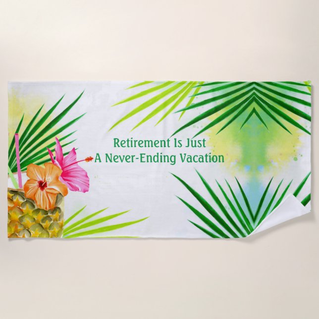 Serviette de plage d'été de retraite (Devant)