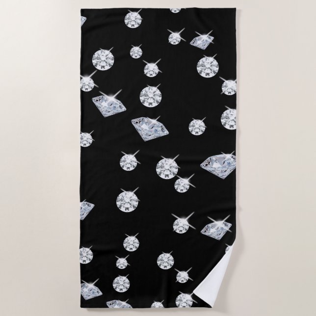 Serviette De Plage Diamants étincelants (Devant)