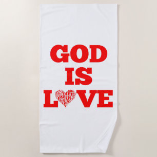 Serviette De Plage Dieu est amour Citation de la Bible