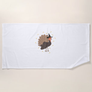 Serviette De Plage Dinde de cuisine avec étoiles casquettes et pétill