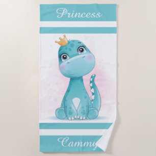 Serviette De Plage Dinosaur Princess Beach Towne